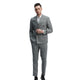 2-Piece Skinny Fit Double Breasted Plaid Suit - Mint by Tazzio