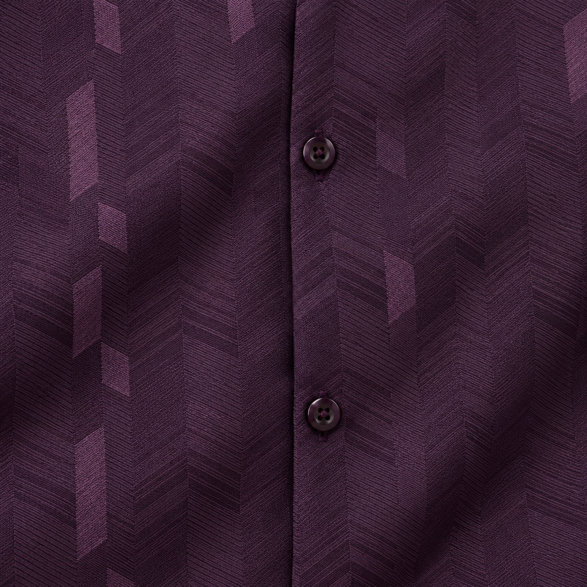 Montique grape geometric walking suit fabric button detail