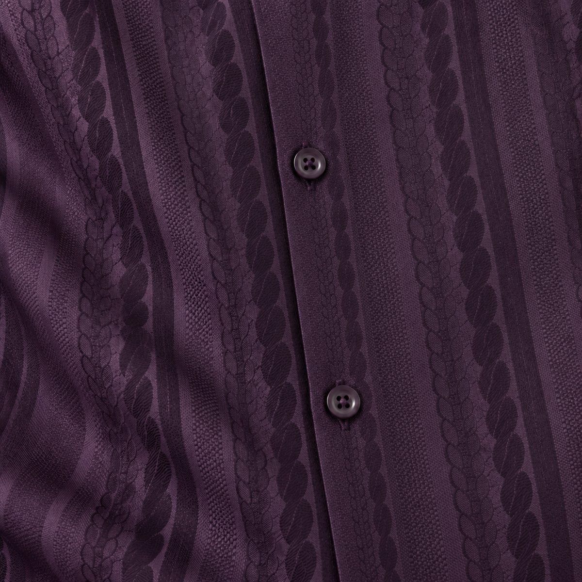 Montique grape textured stripe walking suit fabric and front button detail