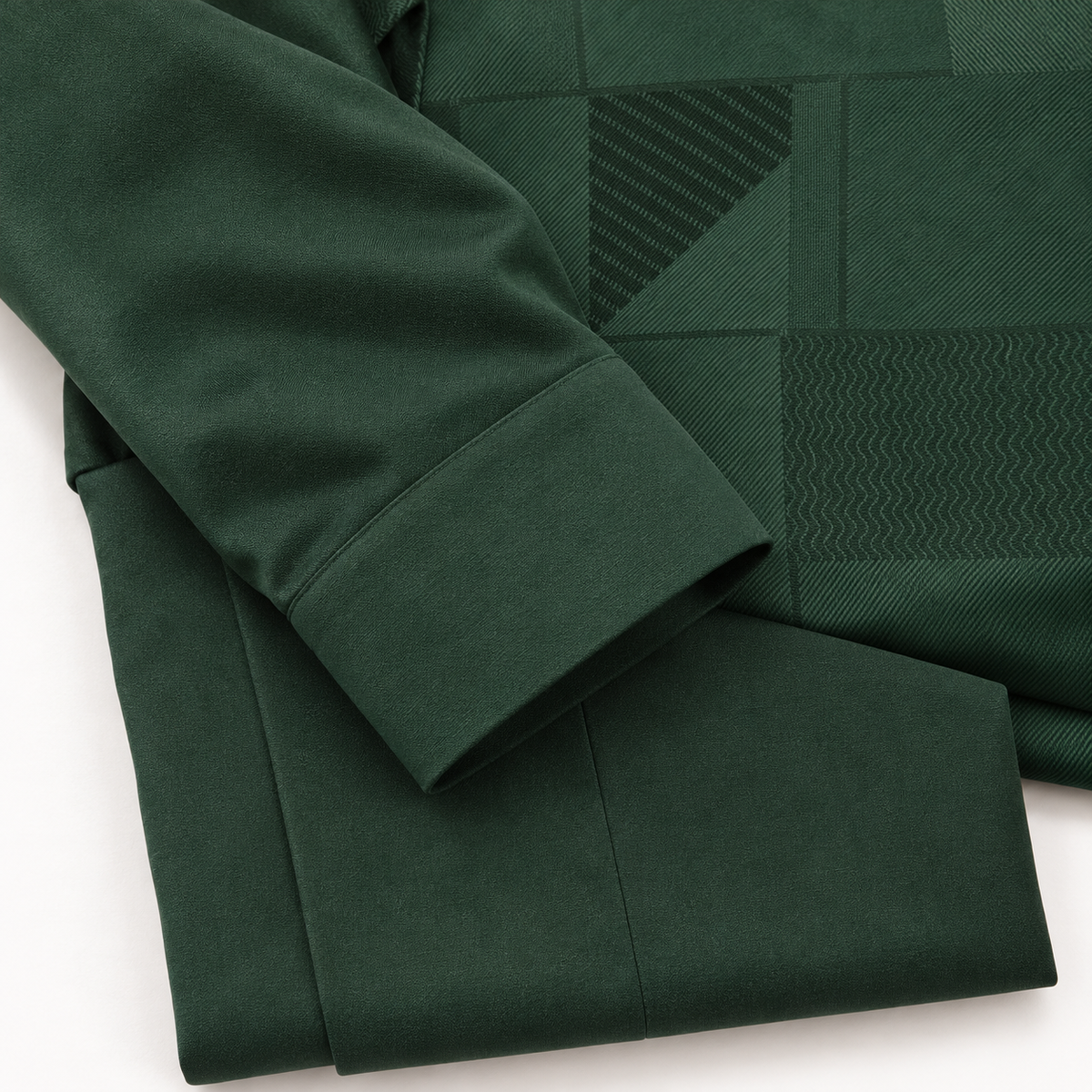 Montique hunter tonal patchwork walking suit cuff and trouser detail