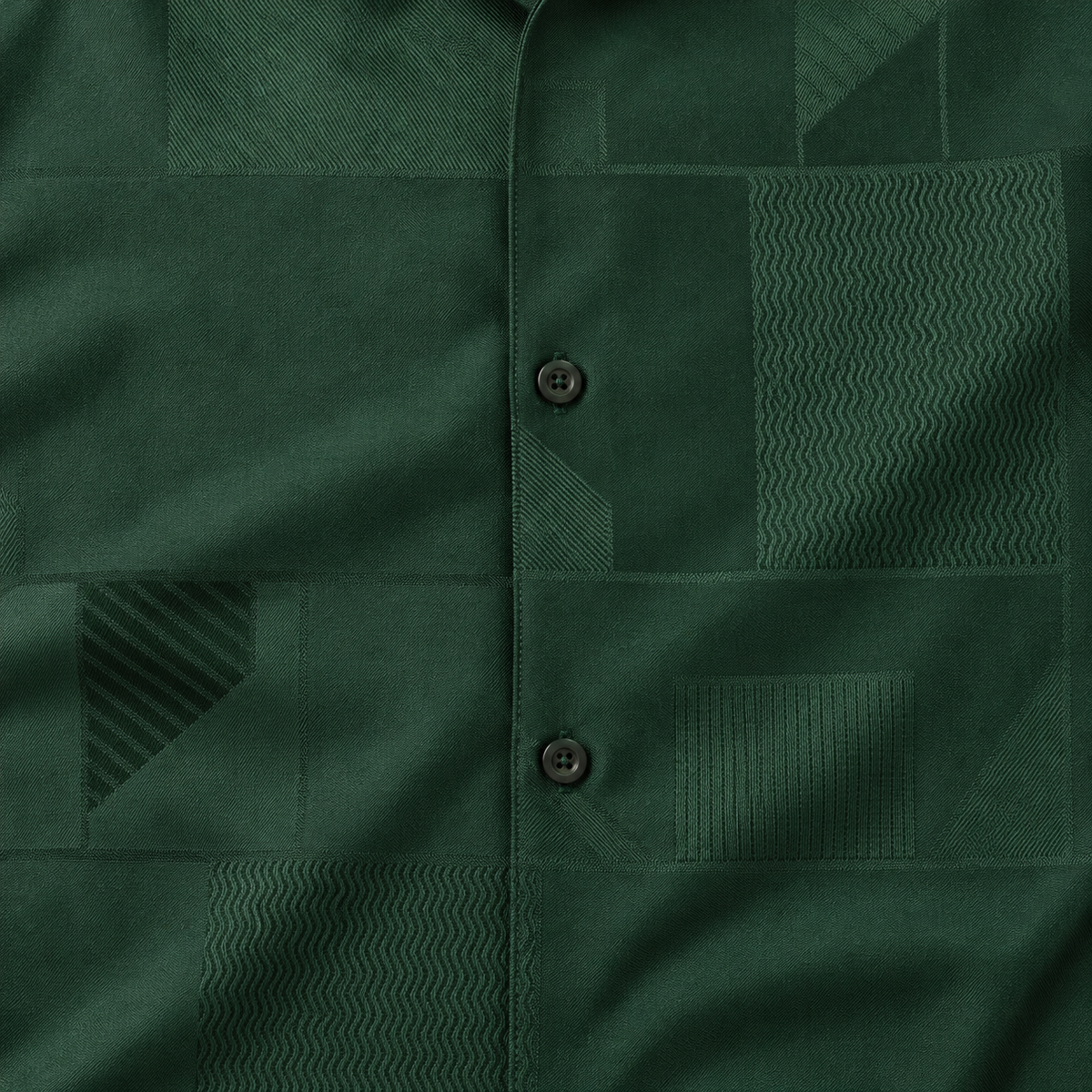 Montique hunter tonal patchwork walking suit fabric button detail
