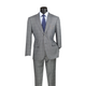 Men’s 2-Piece Modern Fit Windowpane Suit - Grey