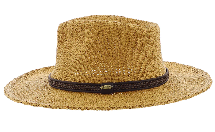 Side view safari hat showing 3 inch brim and cord band