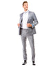Obsidian Collection: Gray Two-Piece Tuxedo with Satin Side Stripe Pants – Hybrid Fit