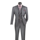 Men’s Modern Fit 3 Piece Textured Weave Suit with Vest - Charcoal