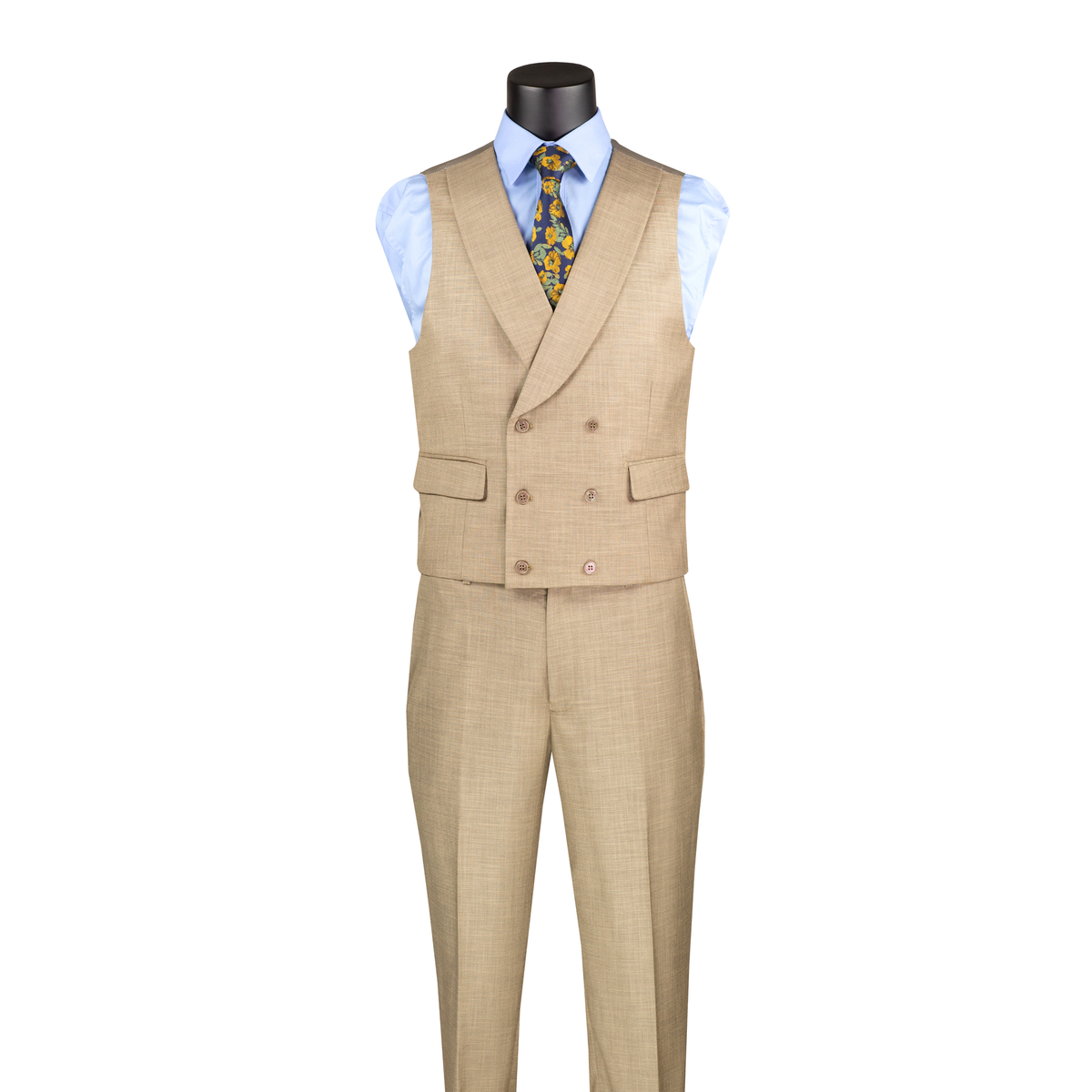 Vinci MV2K-2 taupe vest front on white