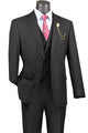 Elite Edit Collection: Black 2 Piece Solid Color Single Breasted Modern Fit Suit