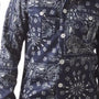 Gents Paisley Print Modern Cut Jacket In Navy
