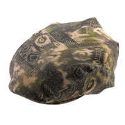 Olive Designer Ivy Cap Camo Paisley Pattern Flat Cap