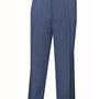 Men's Dress Pants Regular Fit Double Pleated with Cuffs in Blue