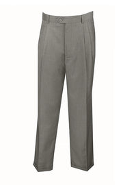 Notions Collection: Men's Dress Pants Regular Fit Double Pleated with Cuffs in Gray