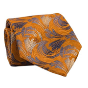 Men's Swirl Pattern Necktie - Orange