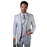 Men’s 3-Piece Tailored Fit Super 180’s Wool Suit - Powder