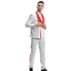 Men's 2-Piece Paisley Suit In White/Red - Skinny Fit by Tazzio