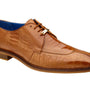 Belvedere Men's Genuine Ostrich Leg Dress Shoes in Burned Amber - Siena