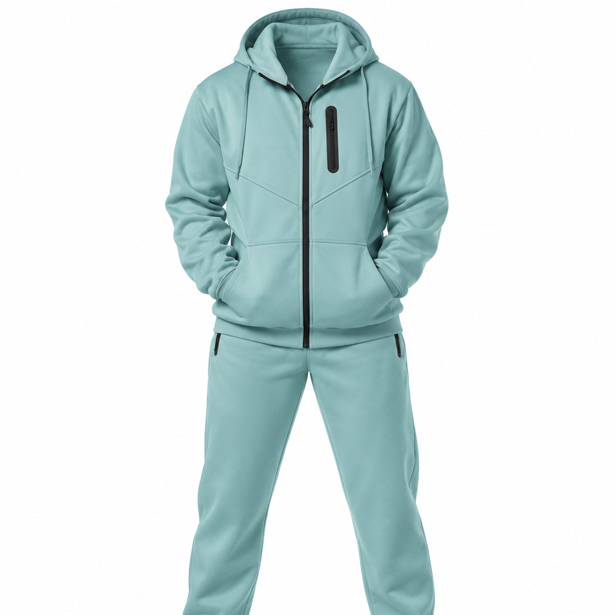 Aqua tech fleece tracksuit - front product view
