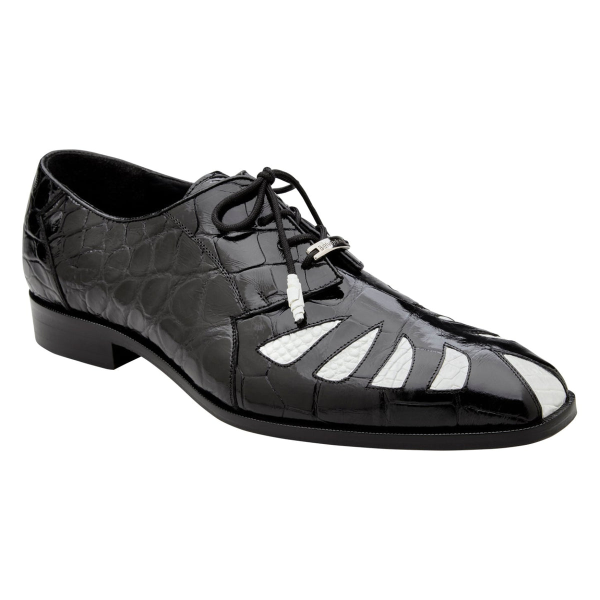 Black and white American alligator Oxford by Belvedere