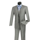 Slim Fit 3-Button Vested Suit - Medium Grey
