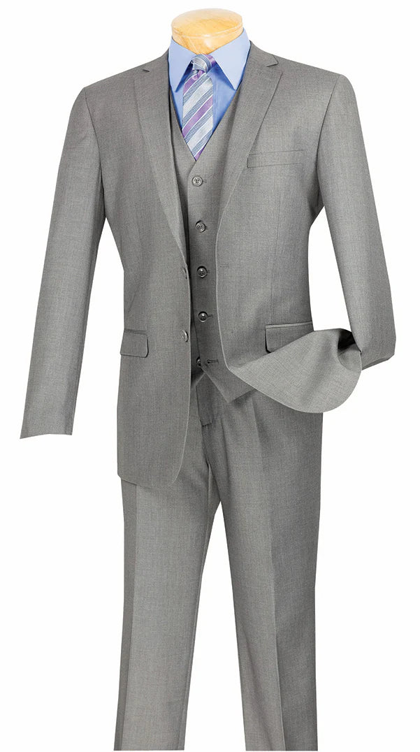 Solid Color Black Single Breasted Slim Fit Men's Suit 3 Pieces Satin Suits main image 0