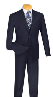 Slim Fit 3-Button Vested Suit - Navy