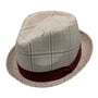 Stanza Collection: Scala Tan Polyester Plaid Fedora with 1.5 Inch Brim