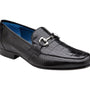 Belvedere Udine Genuine Caiman Crocodile and Lizard Leather Loafer in Black