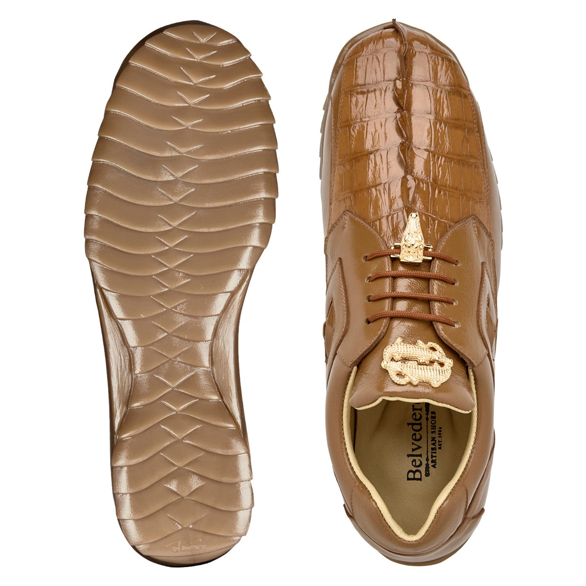 Top and rubber outsole views of Saddle Belvedere Vasco sneaker
