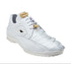 Belvedere Vasco Genuine Hornback Caiman & Italian Calf Sneakers in White