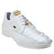 Belvedere Vasco Genuine Hornback Caiman & Italian Calf Sneakers in White