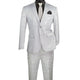 PoshPunto Collection: Silver 2 Piece Tone on Tone Paisley Print Single Breasted Slim Fit Suit