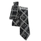 Gridlock Collection: Stacy Adams Black & White Geometric-Paisley Tie & Pocket Square Set