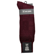 Men's Stacy Adams Textured Formal Dress Socks - Burgundy