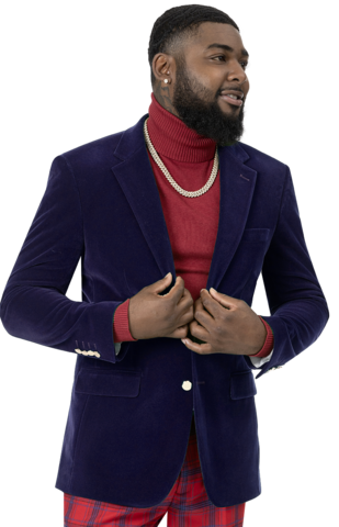 Royal Solid Velvet Blazer J134
