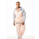 Heather Pink Fleece Color Block Warmup Full Cut
