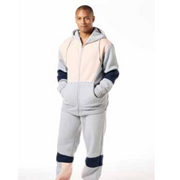 Pink Fleece Color Block Warmup Full Cut