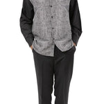 Montique Black 2 Piece Long Sleeve Mesh Design Walking Suit 2123