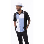 Carolina Color Block Walking Suit 2 Piece Short Sleeve Set 2301