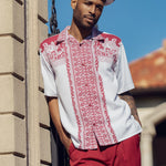 Burgundy Paisley Print Design 2 Piece Walking Suit 2307