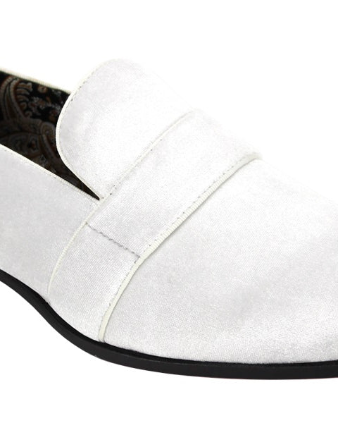 Men's White Heeled Fashion Shoes