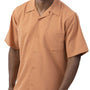 Classic Collection: Apricot Walking Suit 2 Piece Solid Color Short Sleeve Set 696