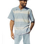 Photon Collection: Carolina Horizontal Stripes Design 2 Piece SHORT PANTS Walking Suit