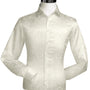 Ivory Tone On Tone Long Sleeve Floral Dress Shirt - FINAL SALE