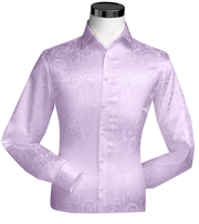 Lavender Tone On Tone Long Sleeve Floral Dress Shirt - FINAL SALE