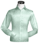 Mint Tone On Tone Long Sleeve Floral Dress Shirt - FINAL SALE