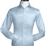 Sky Blue Tone On Tone Long Sleeve Floral Dress Shirt - FINAL SALE