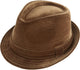 Montique Khaki Fedora Men's Velvet Stingy Brim Hat H16