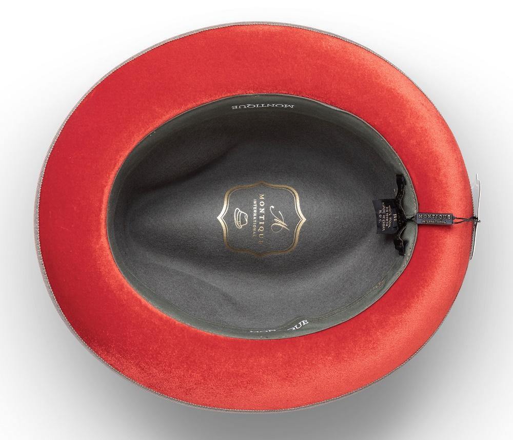 interior olive felt hat adjustable band