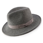 Smartify Collection: Montique Grey Color 2 1/2 Inch Wide Brim Wool Felt Hat