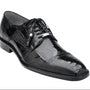Belvedere Luxurious Ostrich Cap Toe Shoes for Men in Black - Batta