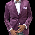 Lavender Tone on Tone Floral Design Regular Fit Fashion Blazer J37